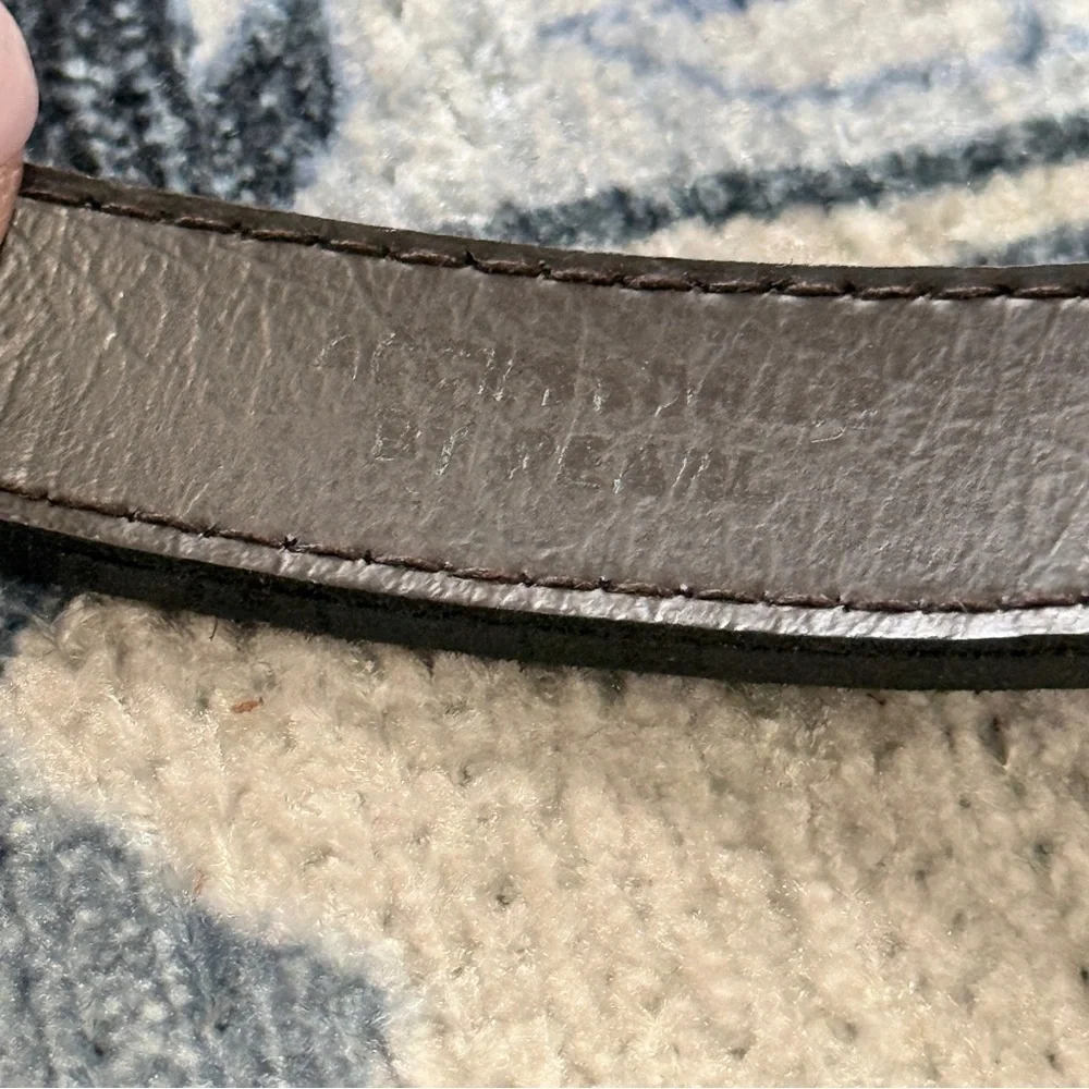 Accessories by Pearl Brown Suede Belt Gold Buckle Small